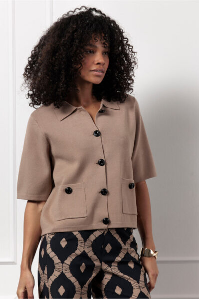 Studio Anneloes | Vest | Kenzia SSL Cardigan / Latte