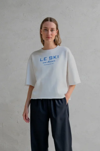 Penn&Ink | Sweater | W25F1702 / Ecru Royal Blue