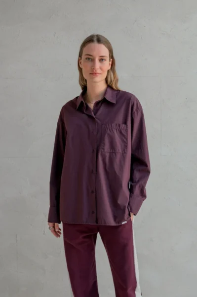 Penn&Ink | Blouse | W25Z795 / Aubergine