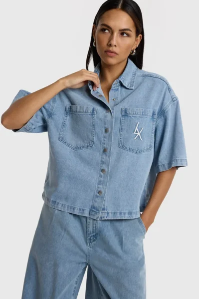 Alix The Label | Blouse | Denim Shortsleeve Blouse / 199