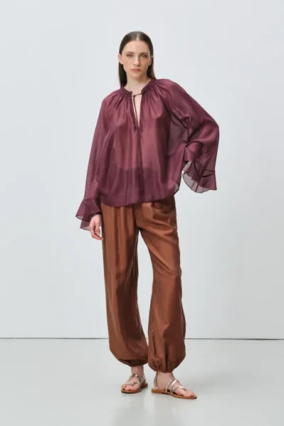 Devotion | Blouse | Velvet / Grena