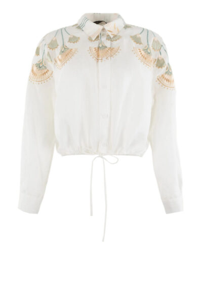 Greek Archaic Kori | Blouse | S26K-2075044 / Stone Multi Mint