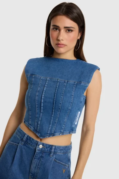 Alix The Label | Top | Denim Corset Top / 200