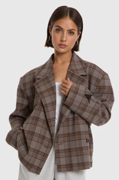 Alix The Label | Blazer | Cropped Check Blazer / 659
