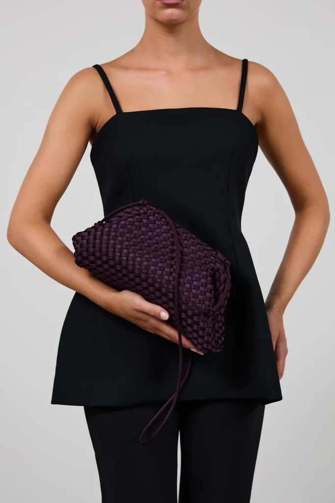Marrea | Tas | Pouch / Aubergine Satin