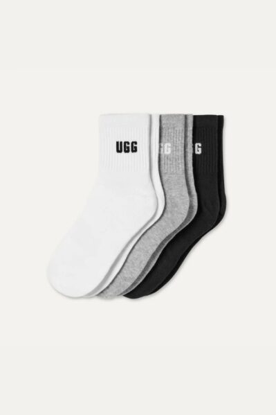 Ugg | Sokken | Quinlin Logo / Nimbus-GreyHeather-Black