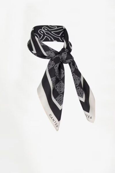 Dante6 | Sjaal | Monogram Printed Scarf / Zwart