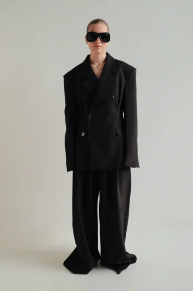 Blaze | Broek | Pinstripe Trousers / Black