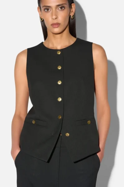 Janice | Gilet | Samson / Zwart